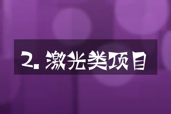 2. 激光类项目